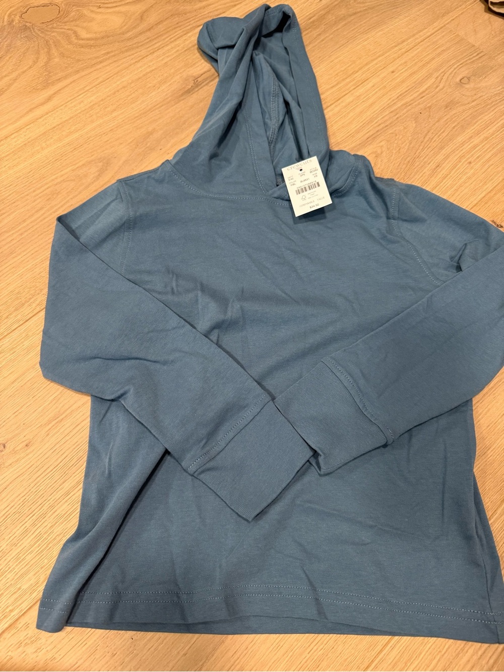 Crewcuts Slate Blue Hooded Long-Sleeve Shirt